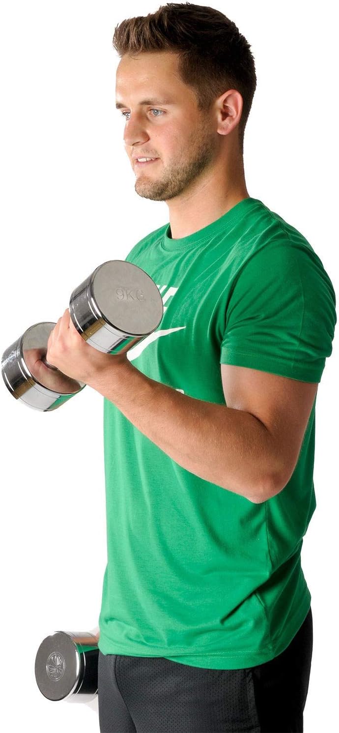 Oliver – Chrom Kurzhanteln Set 2x 10kg – Hantelset für Männer & Frauen – verschiedene Gewichte von 1