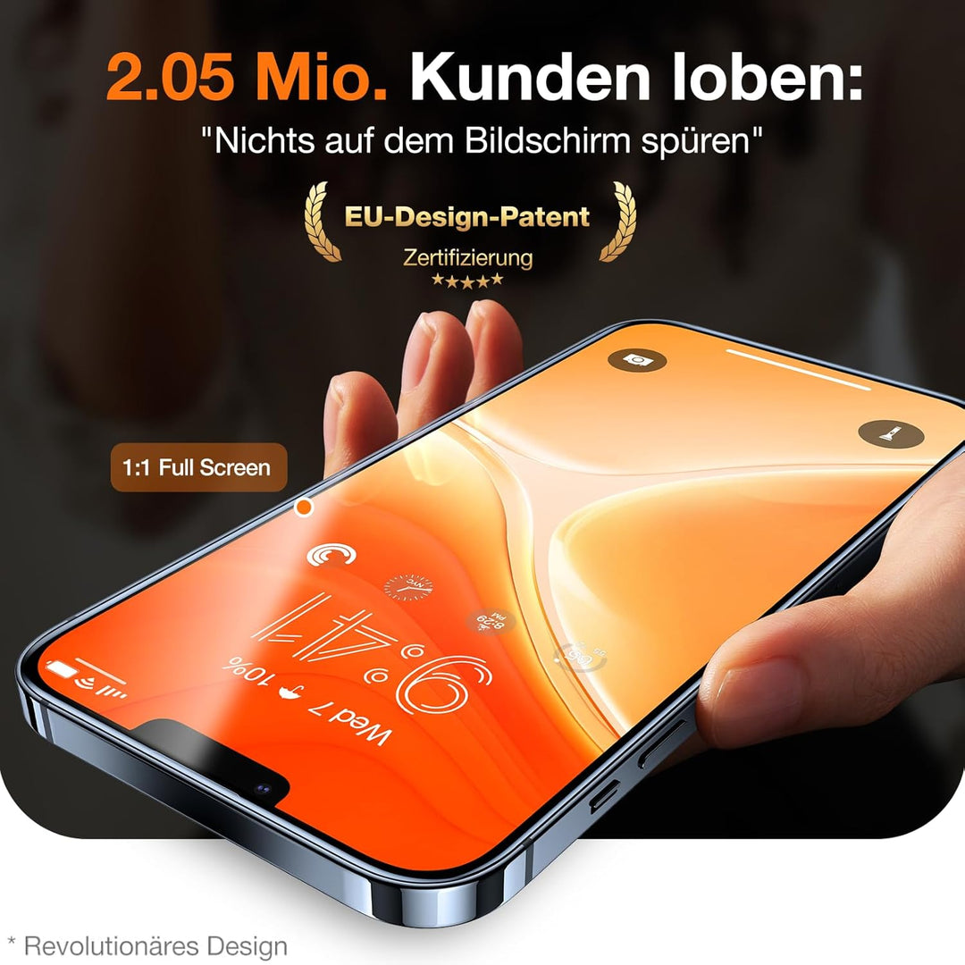 TORRAS für iPhone 13/13 Pro Glas, iPhone 14 Schutzglas [Unzerbrechlich TOP 9H Schutz] Militärniveau