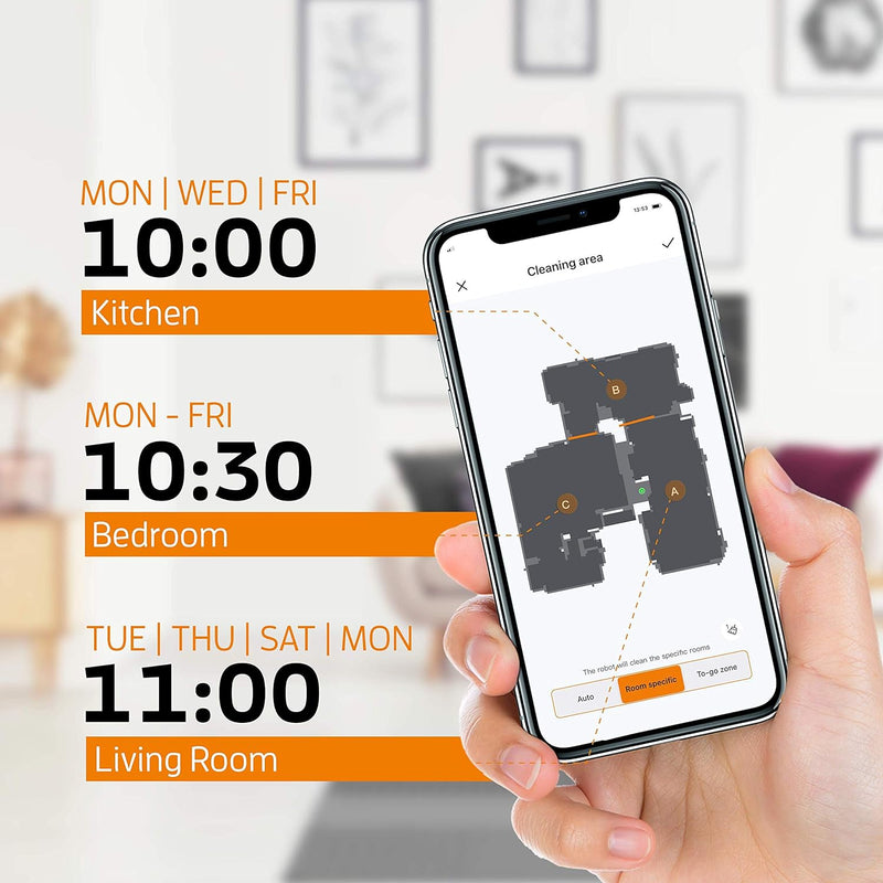 ZACO A9sPro Saugroboter mit Wischfunktion, App & Alexa, Mapping, bis zu 2 Std saugen oder wischen, S