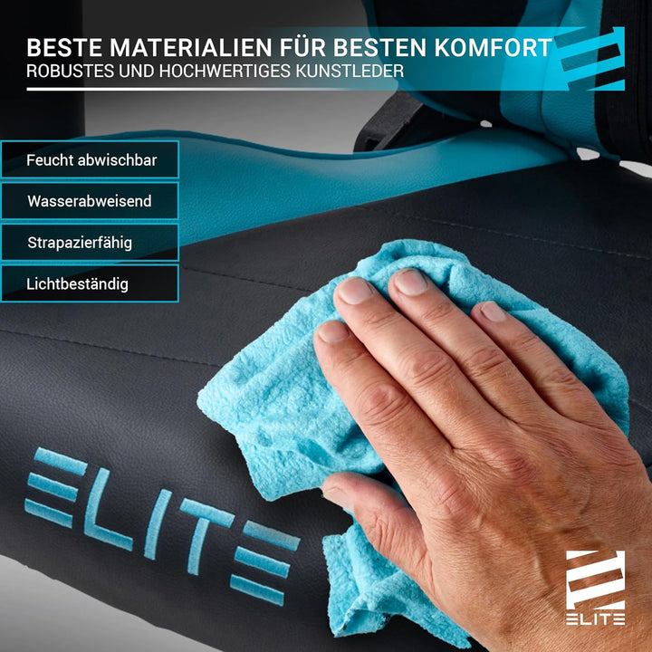 ELITE LED Gaming Stuhl MG200 Destiny - Ergonomischer Bürostuhl - Schreibtischstuhl - Chefsessel - Se