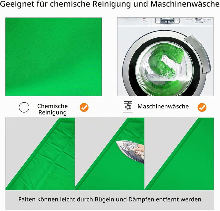 Fotografie-Hintergrund 2 * 3 M, Foto Hintergrund aus 100% Polyester mit 4 grosse Studio Klemmen &amp; 4