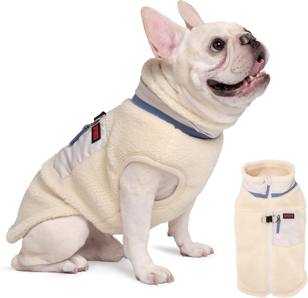 FEimaX Warme Hundemantel Winddichte Haustier Winter Fleece Hundejacke Winterweste mit D-Ring Hundekl