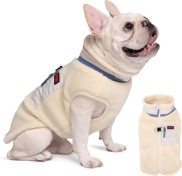 FEimaX Warme Hundemantel Winddichte Haustier Winter Fleece Hundejacke Winterweste mit D-Ring Hundekl