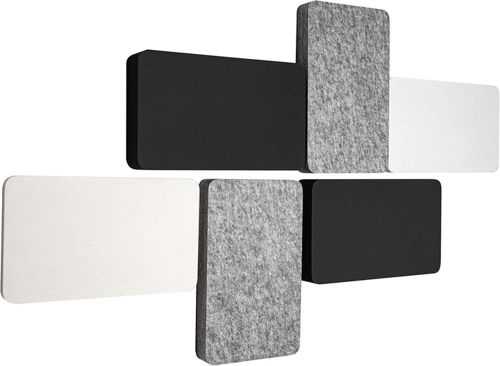 FENNEXT® Schallabsorber Wand Paneele [6 Stk.] für spürbar reduzierte Geräusche I Modernes Akustikbil