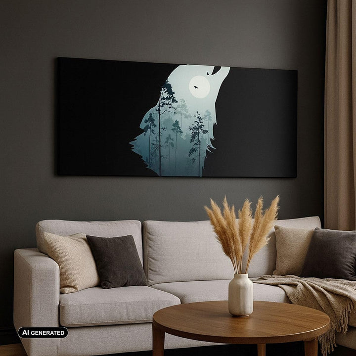 Wandbilder Dekoration Wohnzimmer Berge Höhle Park Panorama Bilder auf Leinwand 120x50cm Leinwandbild