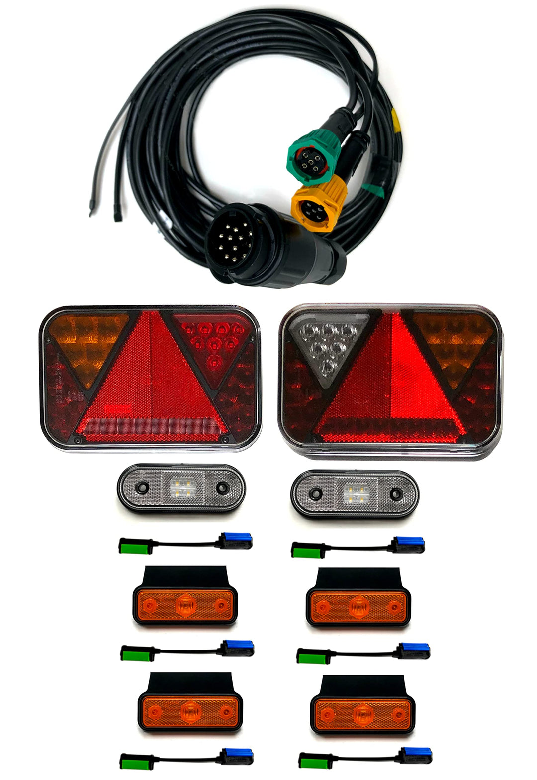 Anhängerbeleuchtung SET LED Rückleuchten LED Control Box System CANBUS Umrissleuchten 13 polig Kabel