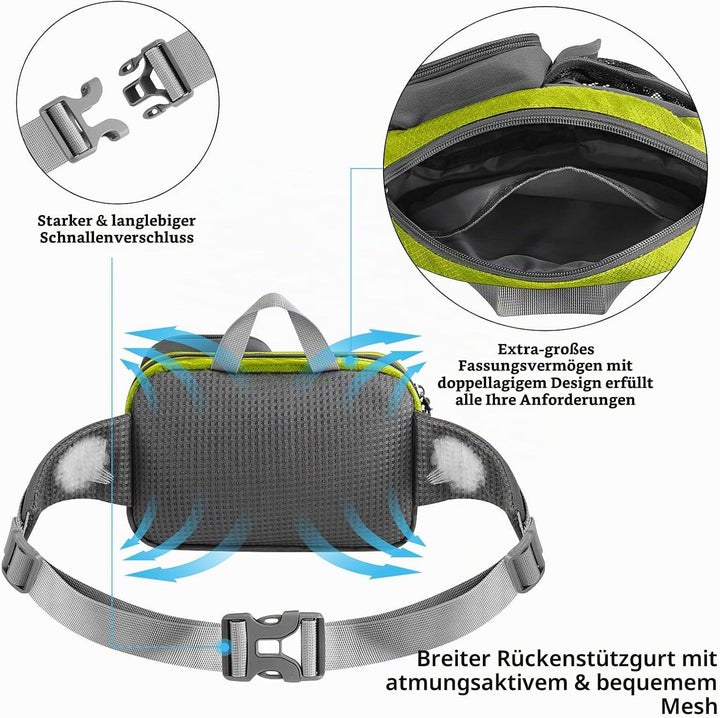 ETACCU Joggingleine Hunde mit Bauchgurt, Freihandleinen Jogging Hundeleine für grosse und mittelgros