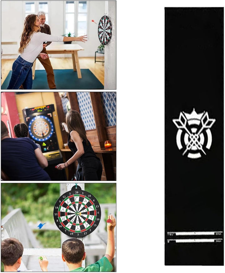 Darts Matte Mit Abwurflinie | Tragbar Mit Eingezeichneter Abwurflinie Und Kristallsamt-Oberfläche,Da