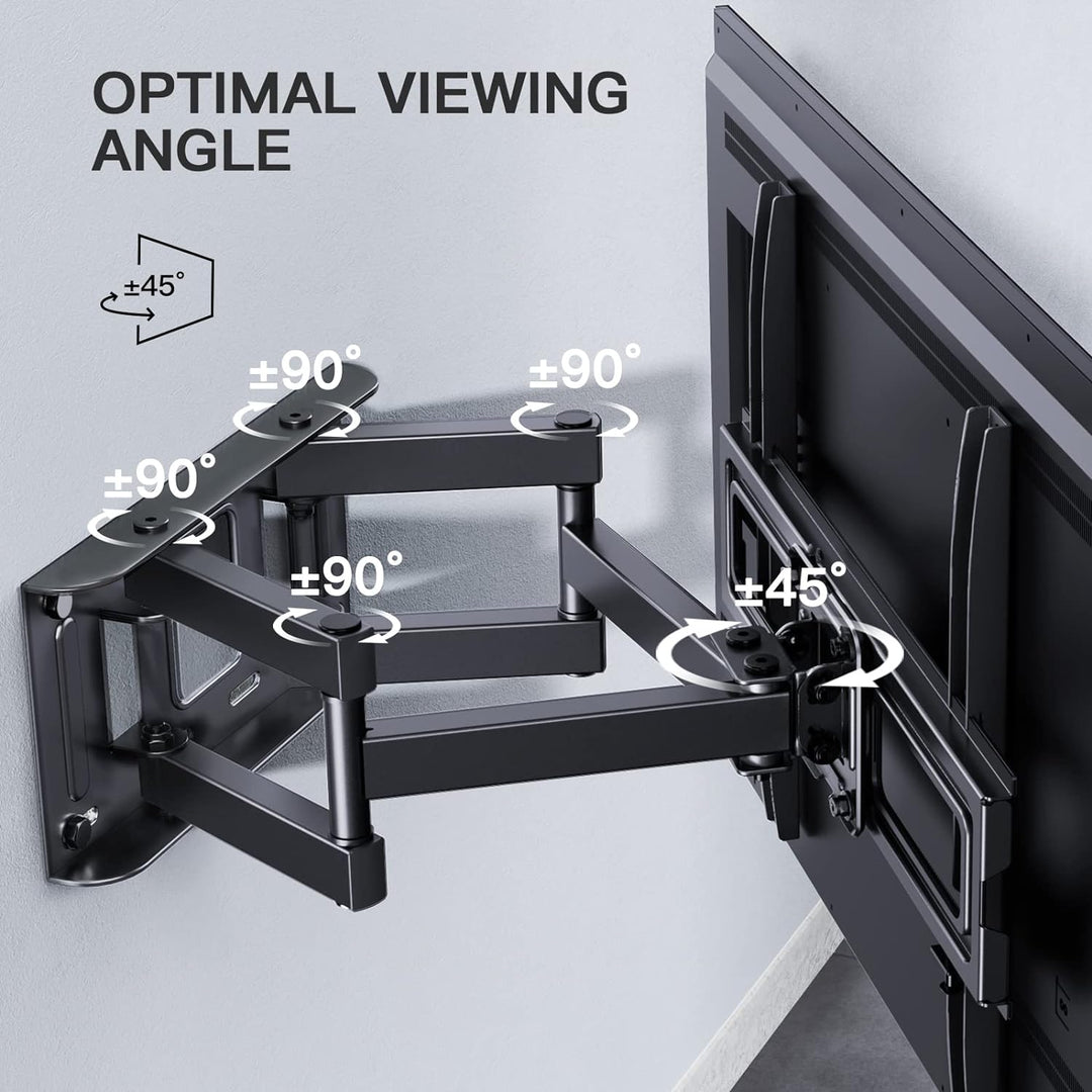 PERLESMITH TV Wandhalterung, Schwenkbare Neigbare TV Halterung für 26-65 Zoll Flach & Curved Fernseh