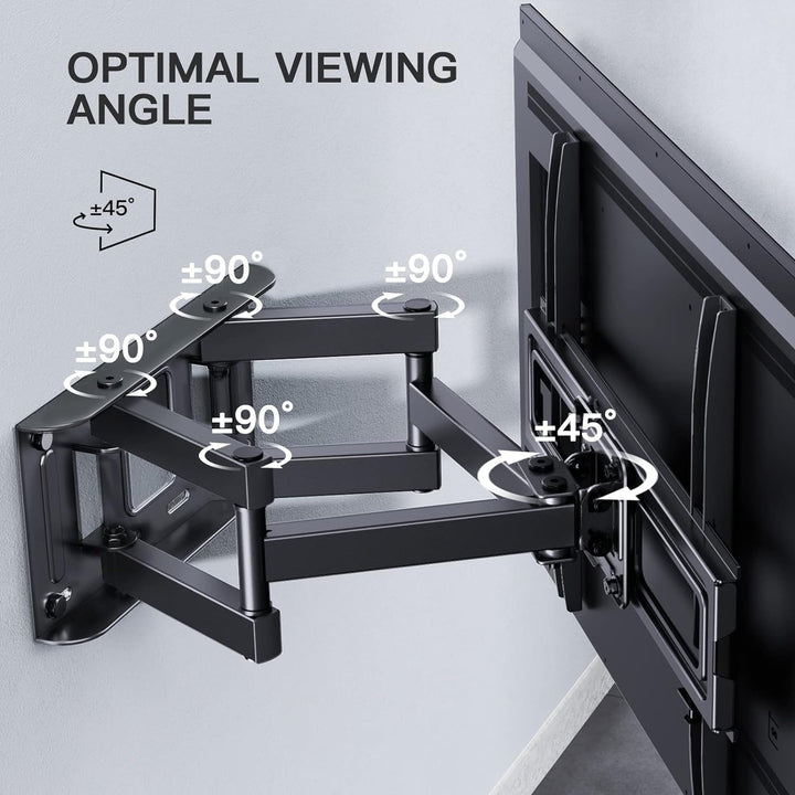PERLESMITH TV Wandhalterung, Schwenkbare Neigbare TV Halterung für 26-65 Zoll Flach & Curved Fernseh