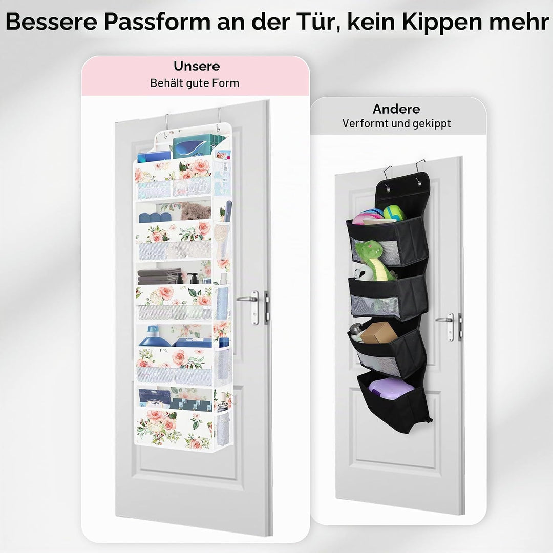 Clastyle Blumen Tür Hängeaufbewahrung Blätter Hängeorganizer für Camping Bad Schrank Schlafzimmer Mä