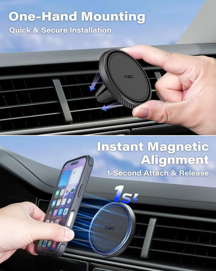 A2C Handyhalterung Auto Lüftung für Magsafe [17*N54 Magnet & Ultra-Stabiler] Universal Autohalterung