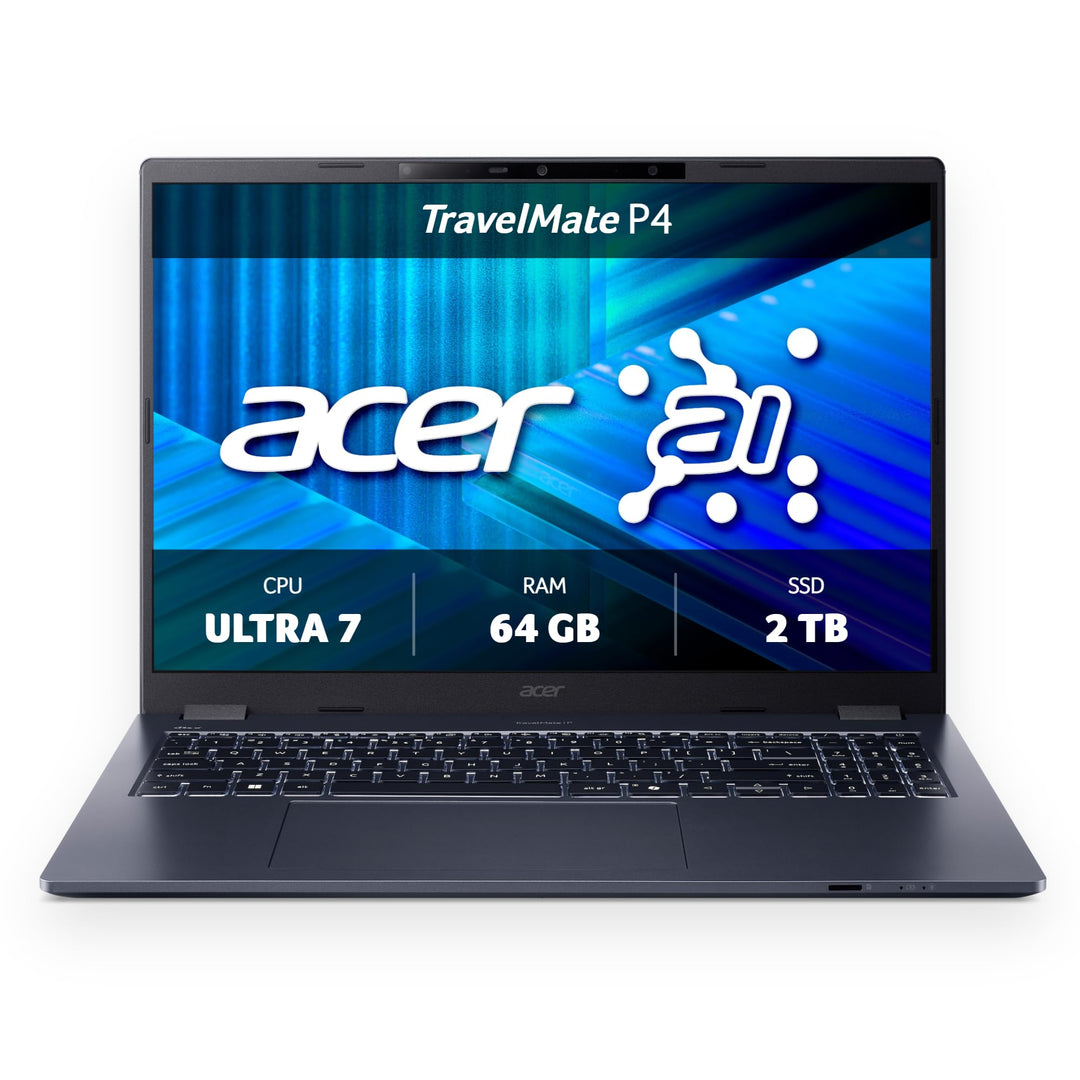 Acer TravelMate P4, TMP416-74-TCO, Ultrabook/Laptop, 16 Zoll WQXGA, Intel Core Ultra 7 255H, 64GB RA