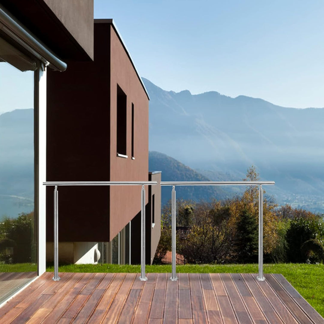 Tubiaz Edelstahl Handlauf Geländer,Treppengeländer ohne Querstreben, Eingangsgeländer für Balkon Tre