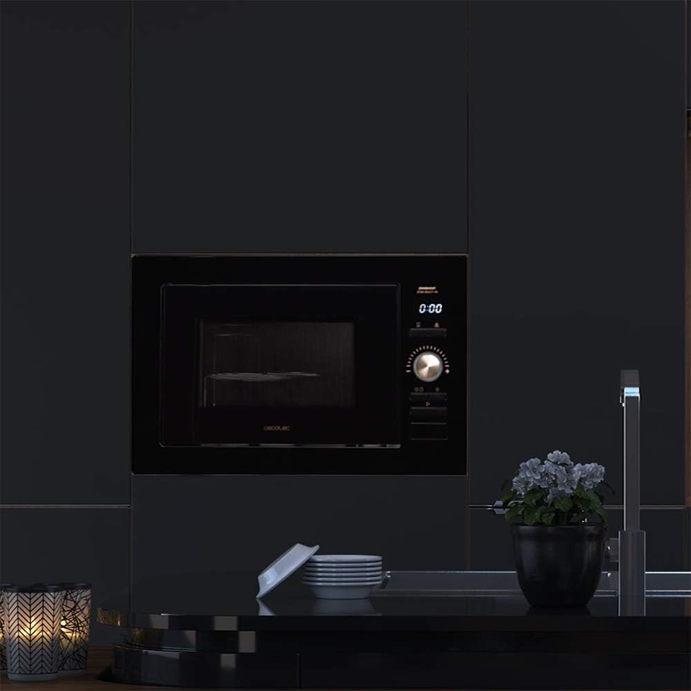 Cecotec Digitale und einbaubare Mikrowelle mit 25 Liter Fassungsvermögen GrandHeat 2590 Built-in Bla