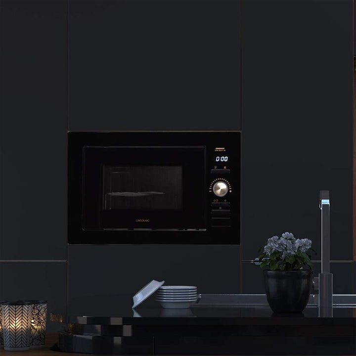 Cecotec Digitale und einbaubare Mikrowelle mit 25 Liter Fassungsvermögen GrandHeat 2590 Built-in Bla