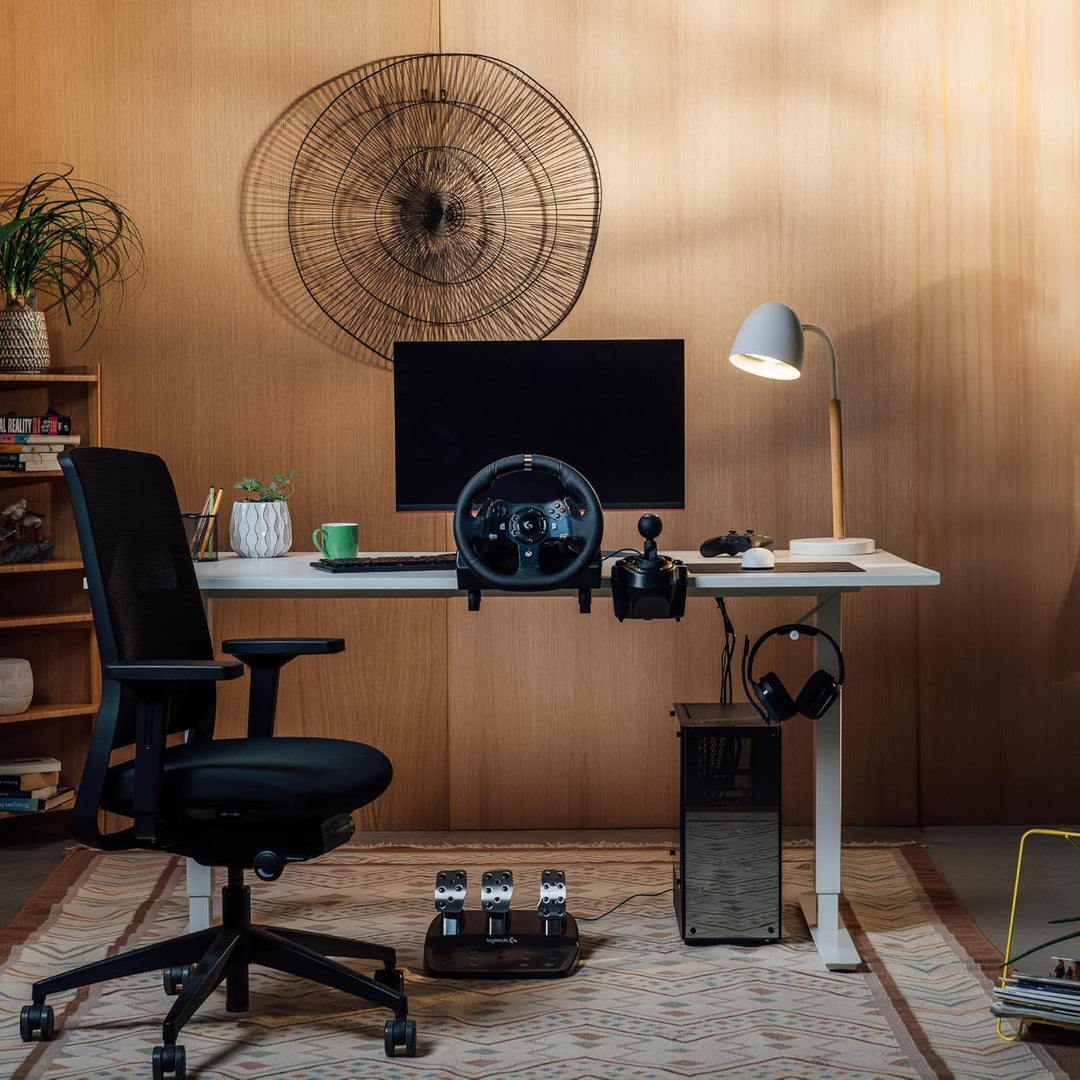 Logitech G Driving Force Schalthebel, 6 Gänge mit H-Schema, Schaltknauf aus Echtleder &amp; Stahl, Integ