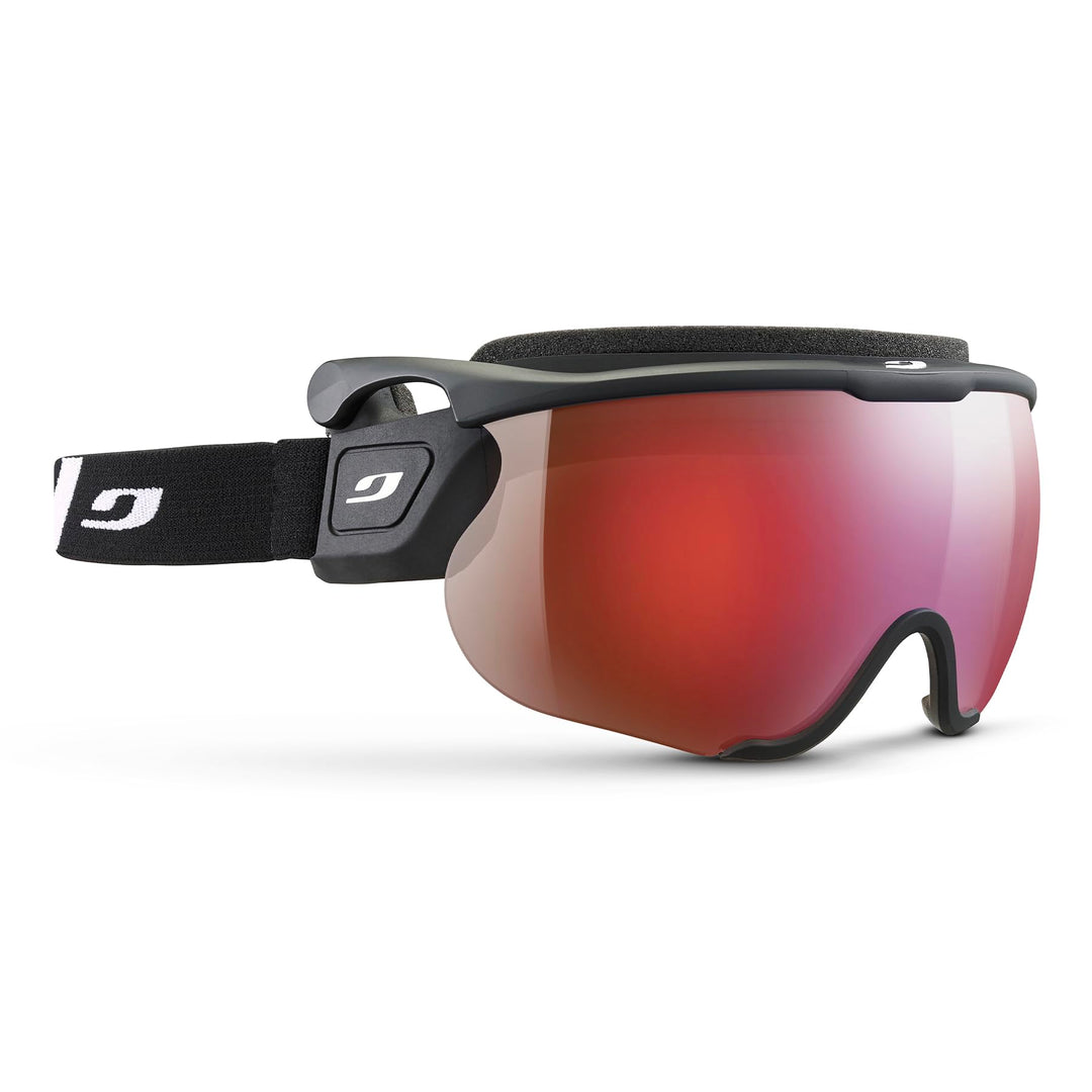 JULBO SNOW Sniper EVO L Brille mit REACTIV oder Spectron Linse (schwarz, REACTIV 0-4 hoher Kontrast)