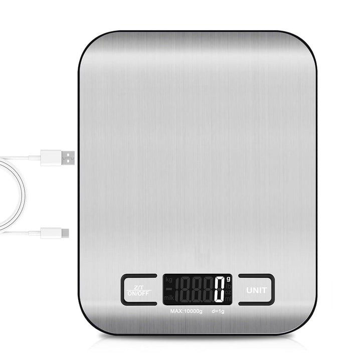 Rechargeable Food Digital Scale, USB C Port with Fast Charging Support Kitchen Scale Multifunction S