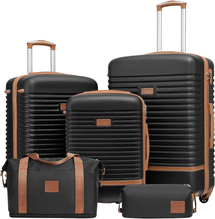 COOLIFE Koffer Trolley Koffer Reisekoffer von ABS Hartschalen Trolley 4 Rollen TSA-Schloss Der Koffe
