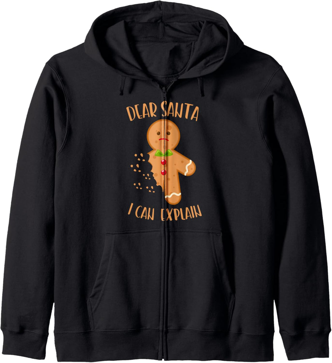 Lebkuchenmann Dear Santa I Can Explain Kapuzenjacke
