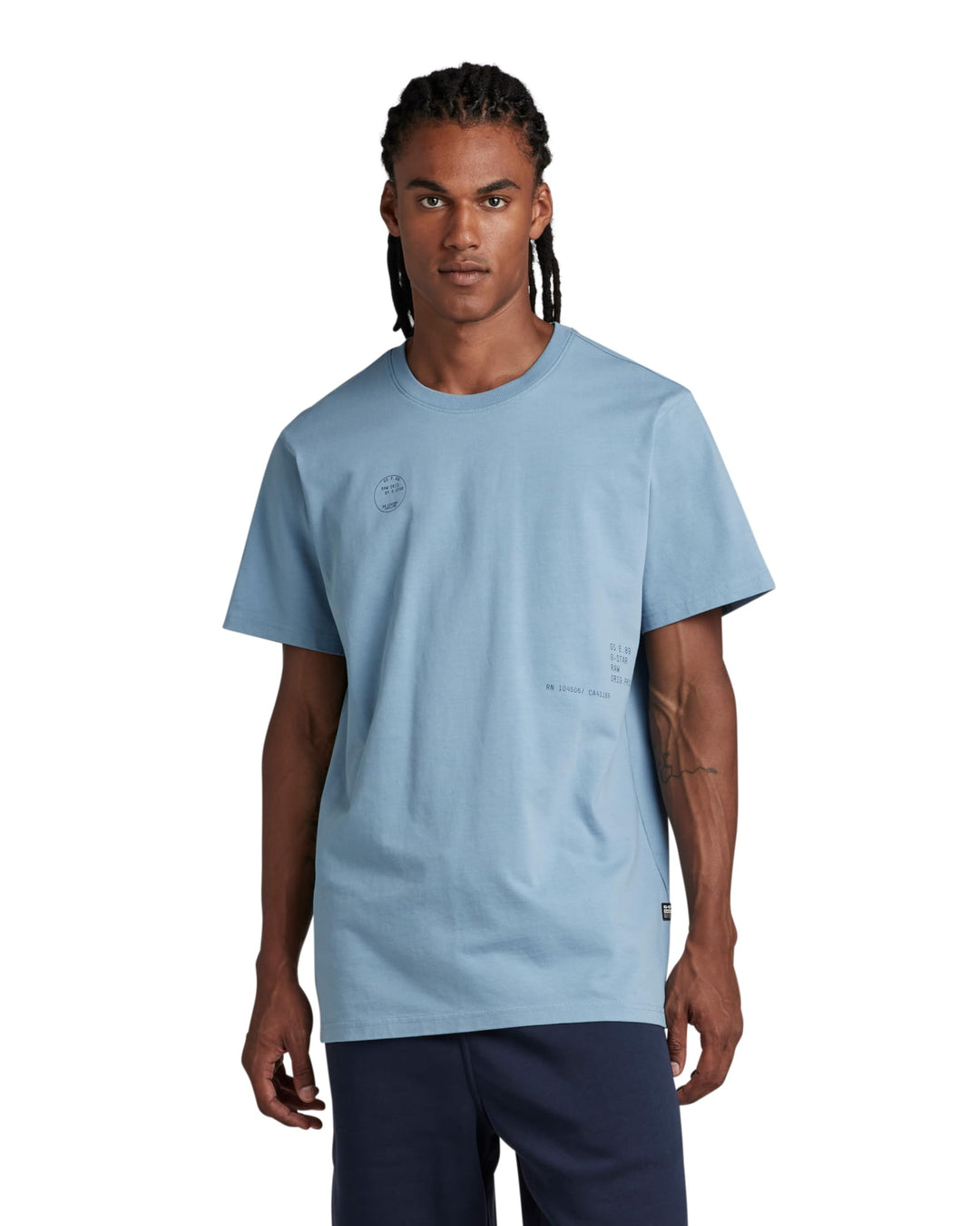 G-STAR RAW Herren Irregular Graphics Loose T-Shirts S Blau (Lake D22818-c784-813), S Blau (Lake D228