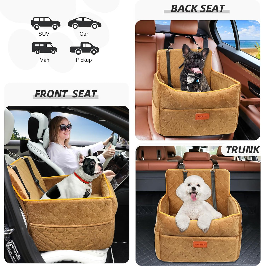 HEGGCOOE Hundeautositz für kleine/mittlere Hunde, Abnehmbarer und waschbarer Hundesitz für Autos unt