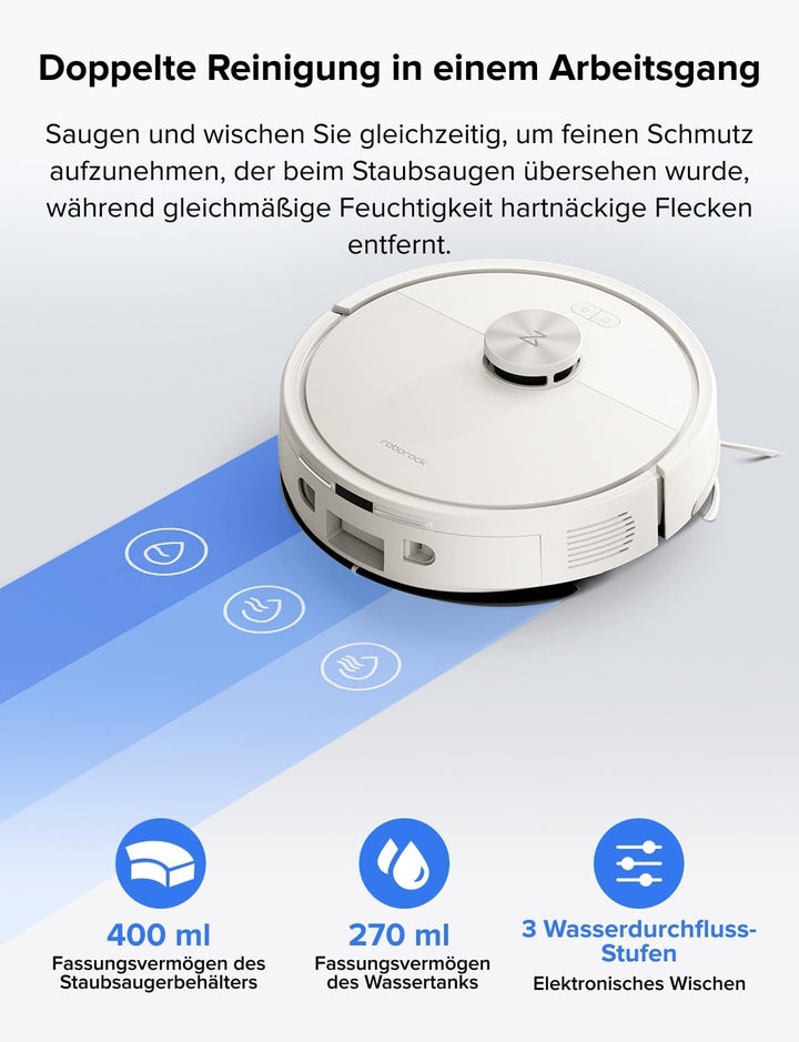 roborock Q7 L5 Saugroboter, Dual Anti-Tangle System, 8.000 Pa HyperForce Saugkraft, Präzise Navigati