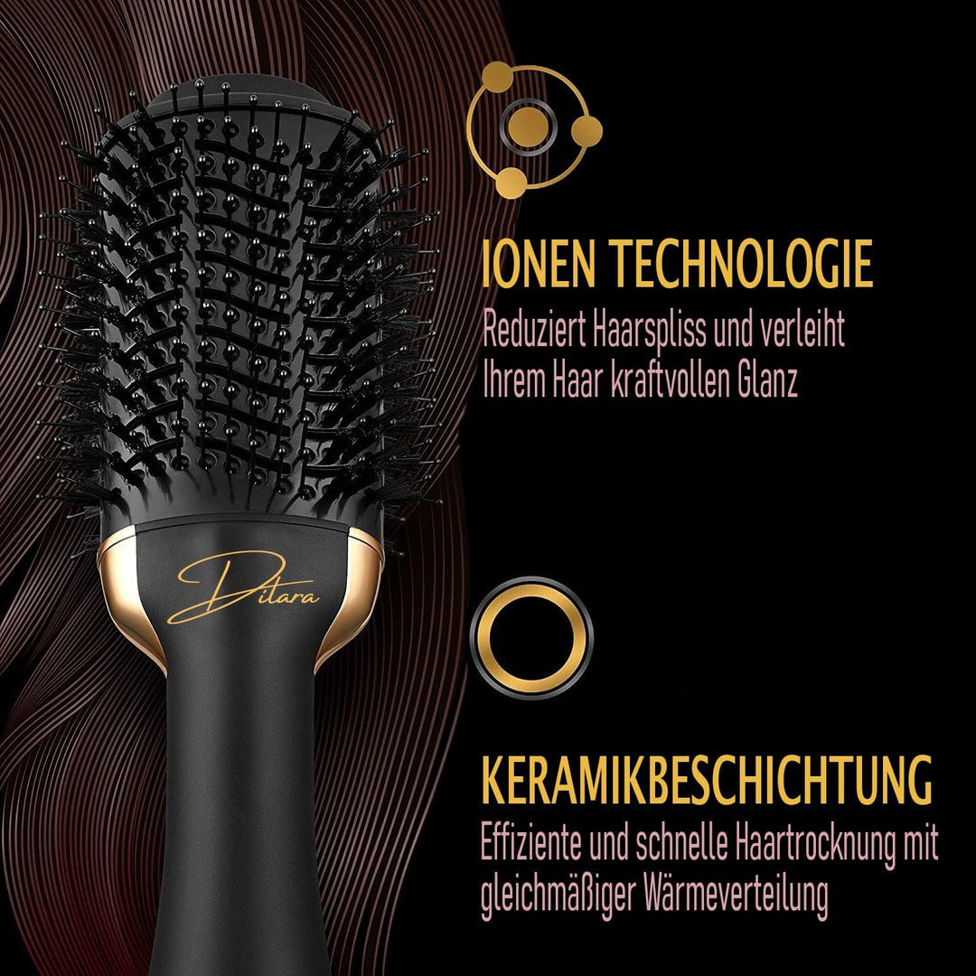 Professional VOLUMIZING PRO STYLER 2-in-1 Rundbürste | Warmluftbürste & Föhnbürste 1000W | Haartrock