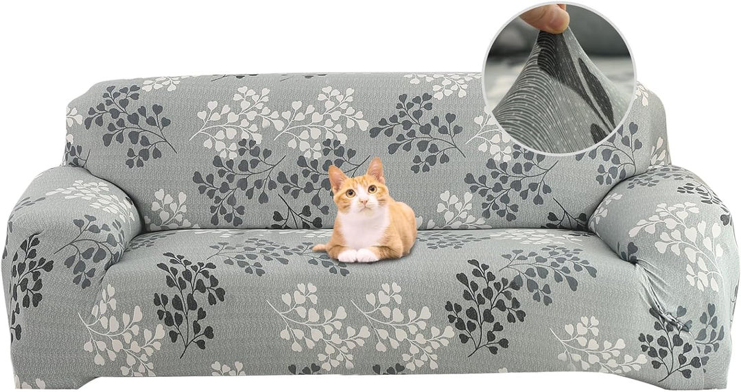 Jaotto Sofabezug 3 Sitzer Elastischer Stretch Spandex Sofa Überwürfe Sofahusse Antirutsch Waschbar S