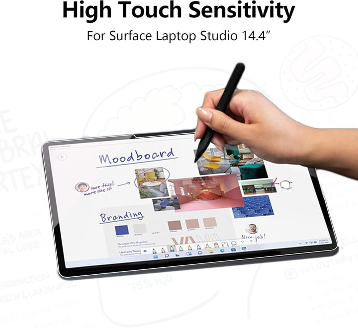 Adeway (2 Stück Surface Laptop Studio 2/1 Displayschutz, Hoch Empfindliches Touch/HD klares Glas/Ein