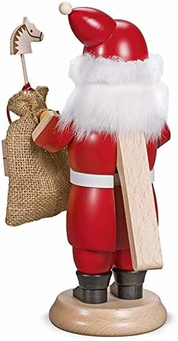 Müller Rauchknacker Räuchermann und Nussknacker Weihnachtsmann, 27 cm hoch, original Erzgebirge Seif
