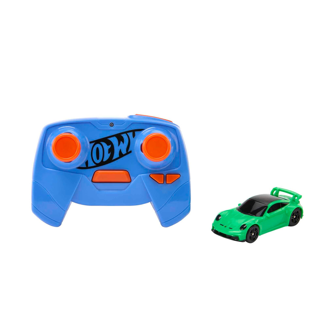 Hot Wheels Ferngesteuertes Auto, Ferngesteuerter Porsche 911 im Massstab 1:64, aufladbar per USB-Kab