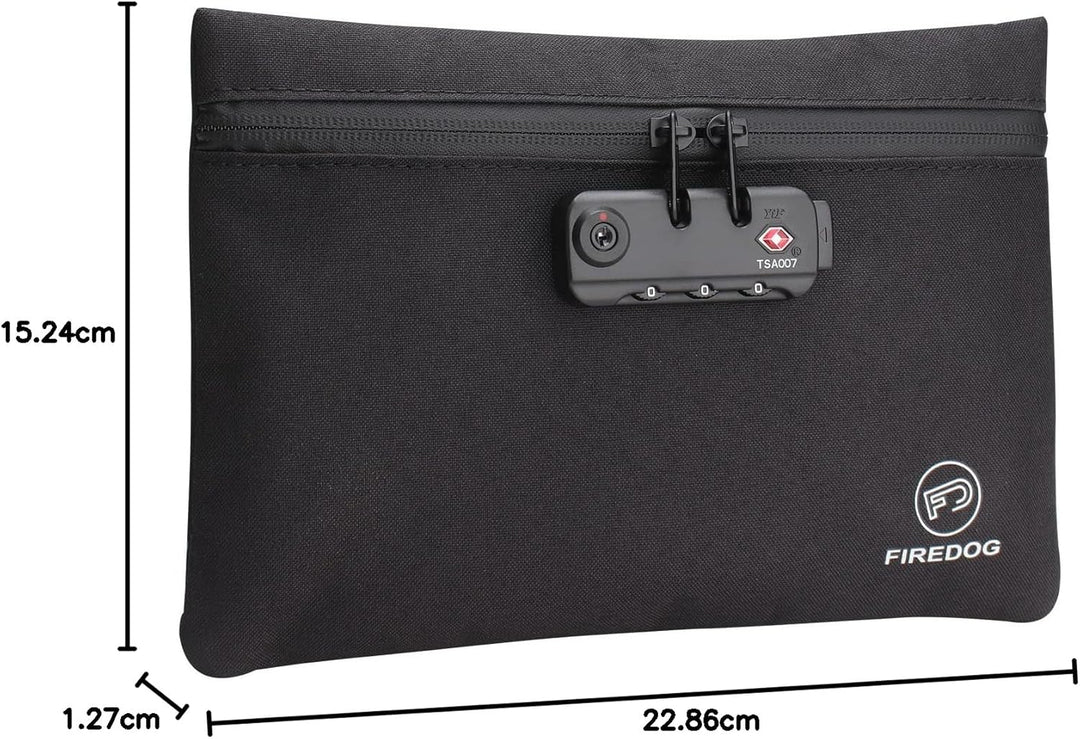Firedog Geruchsdichte Tasche mit Schloss, 15,2 x 22,9 cm, geruchsdichte Tasche für Reiseaufbewahrung