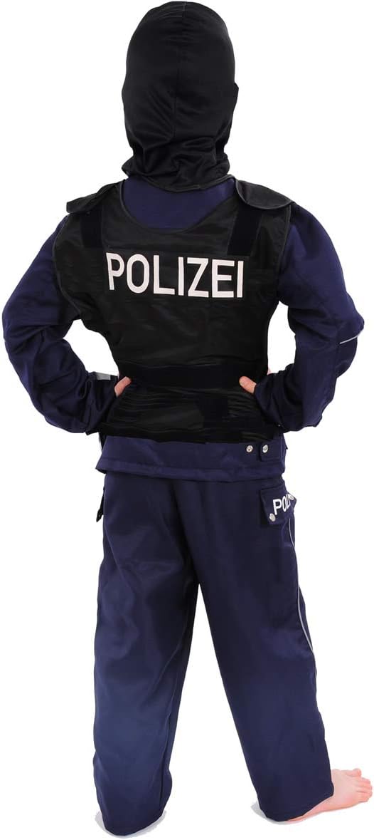 Polizei Kinder Einsatzkommando Kostüm 134 - 140 für Fasching Karneval Polizist