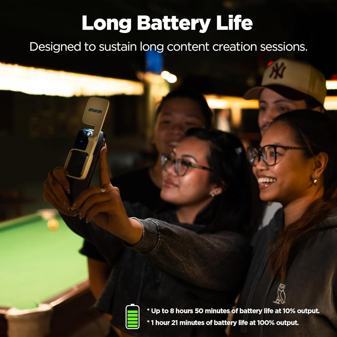 Amaran Go Magnetisches Selfie-Telefonlicht, kompatibel mit MagSafe & Qi2 Magneten, Dual-LED-Lichtque
