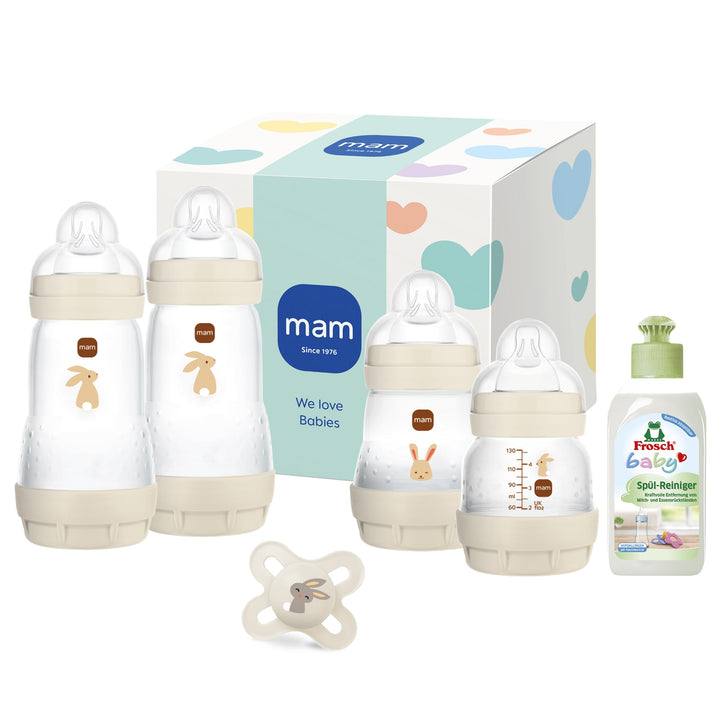 MAM Easy Start Anti-Colic Neugeborenen-Set | 0+ Mon | Babyflaschen Geschenk-Set | 94% Akzeptanz | 96
