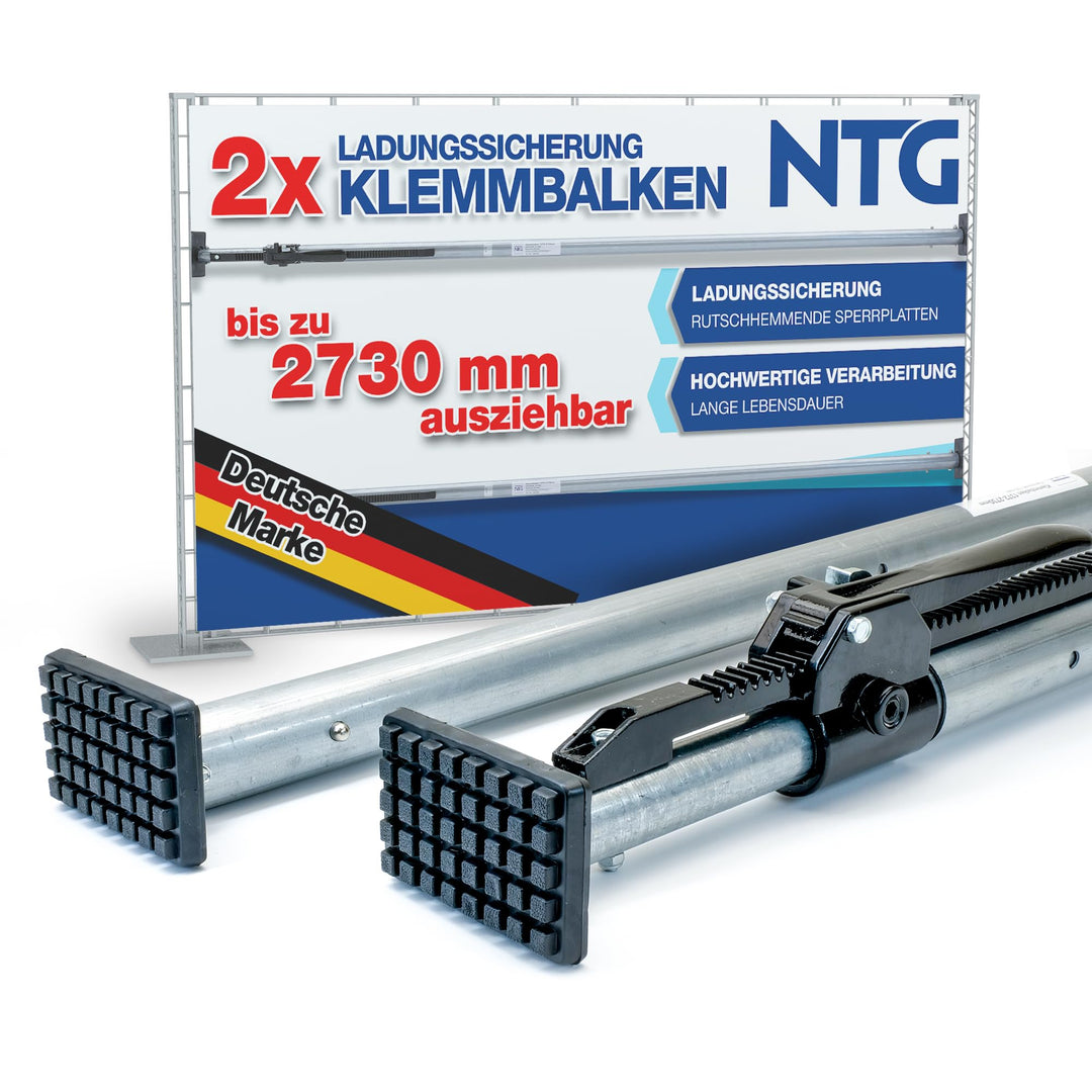 NTG Klemmbalken Sperrbalken, Sperrlatte, Stahl, 1372-2730 mm, Ladungssicherung und Transportsicherun