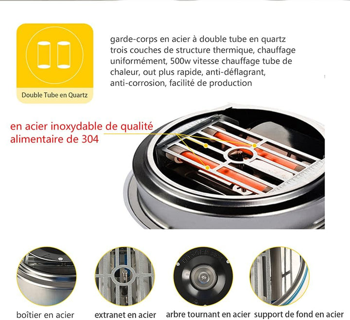 500W Zuckerwattemaschine, Mini Home DIY Süssigkeitenmaschine, 220V Zuckerwattegerät, mit 10 Zuckerwa