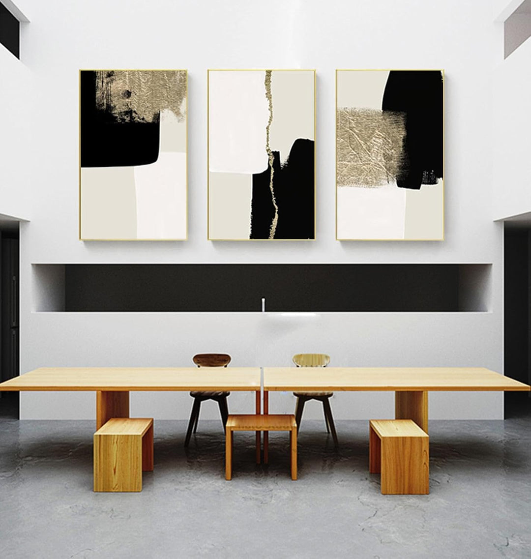 PYNVDD Leinwandposter, Moderne Minimalistische Abstrakte Wandkunst, Böhmisches Posterset Geometrisch