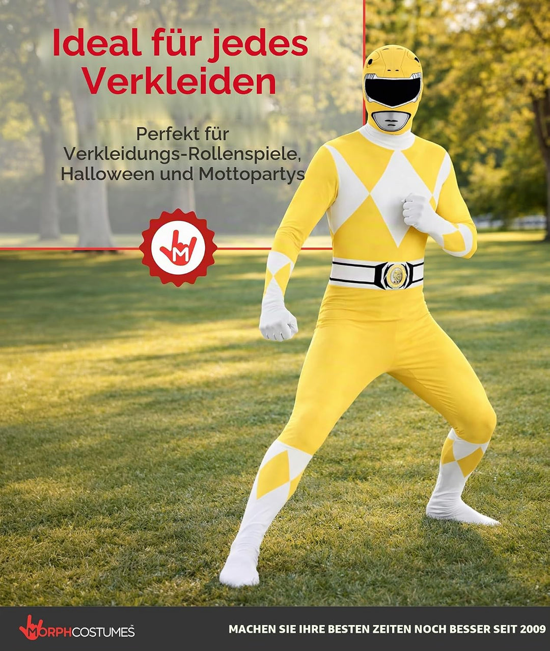 Morphsuits Power-Rangers Kostüm Gelb M, Gelb M