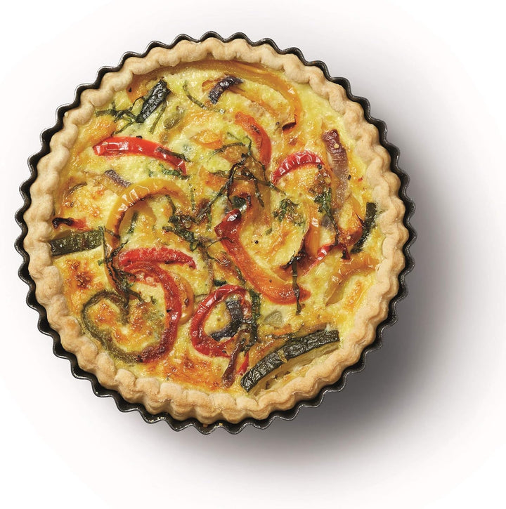MasterClass Grosse Tarteform, geriffelte Quicheform mit losem Boden und PTFE-, PFOA- und BPA-freiem