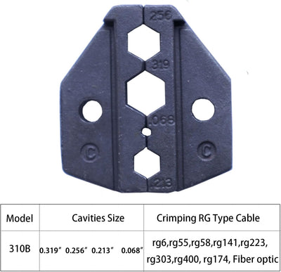 Nikang Crimpzange Set mit 4 Wechselbacken für Koax Stecker, Koaxialkabel Presszange für BNC TNC SMA