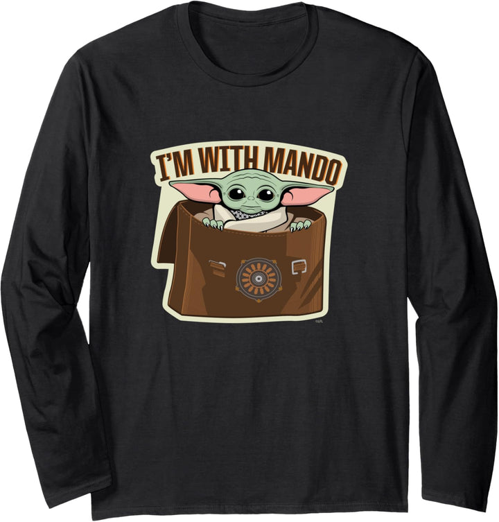 Star Wars The Mandalorian Season 3 Grogu I’m With Mando Langarmshirt