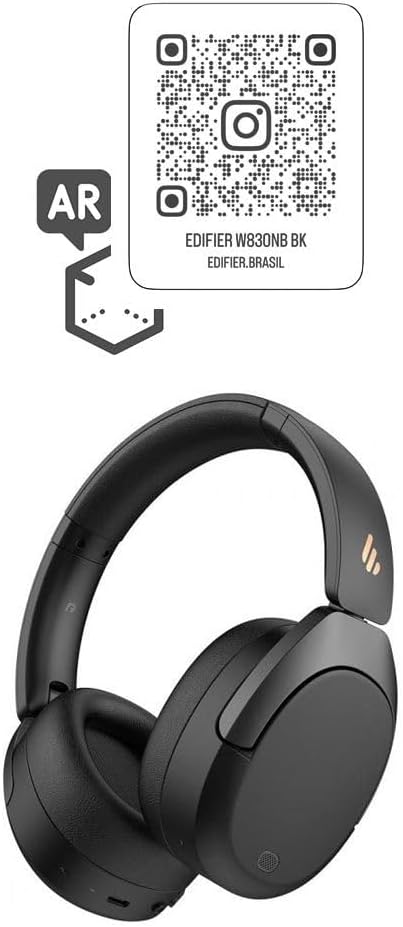 Edifier W830NB Active Noise Cancelling Wireless Over-Ear Kopfhörer, Faltbare Leichte Bluetooth Heads