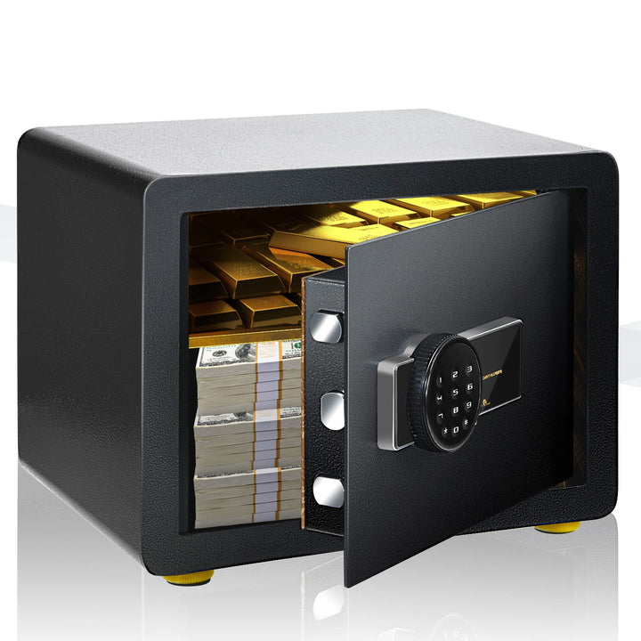 LIFEZEAL 33 L Safe Tresor, Möbeltresor mit elektronischem Zahlenschloss & Schlüssel, Digital Wandtre