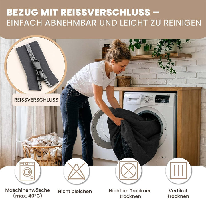 DreamRoots Sitzsack Outdoor Wetterfest - Bean Bag - Oxford 240 g/m² Leinenoptik - 8000 mm Wassersäul