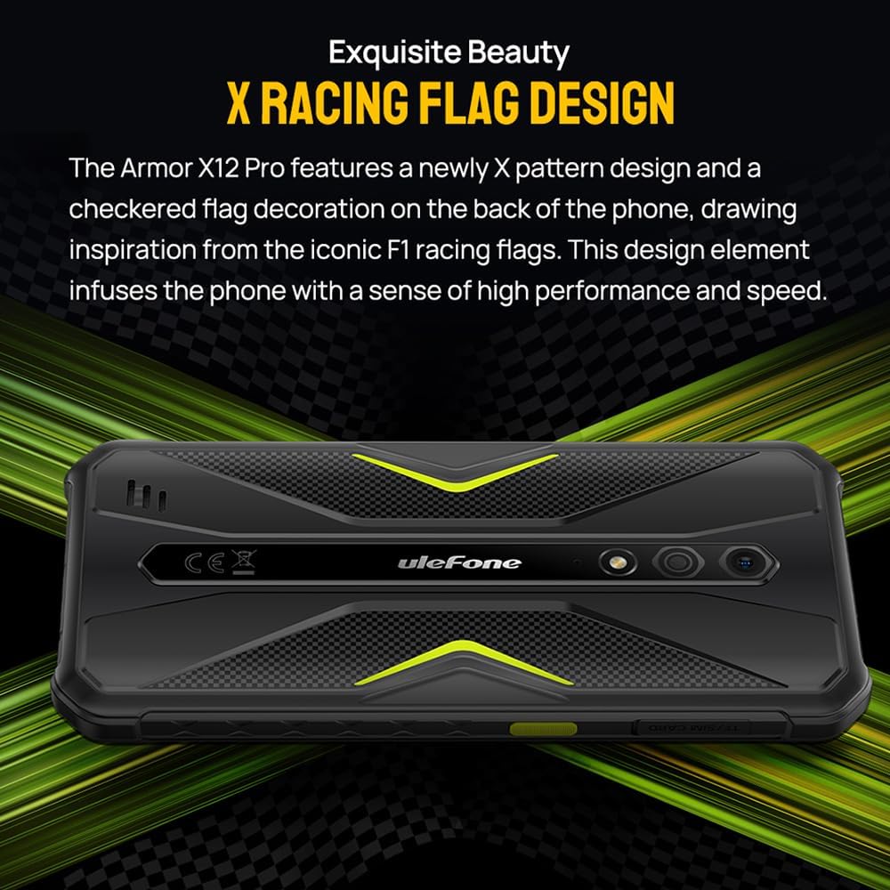 Ulefone Armor X12 Pro Outdoor Handys ohne Vertrag, MTK G36 8GB+64GB Outdoor Smartphone Android 13, 1