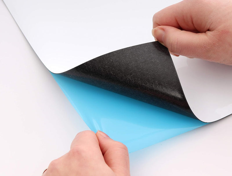 Queence Whiteboard Magnetisch 100x50 cm inkl. Neodym-Magnete | Selbstklebende Magnet Folie | Markerb