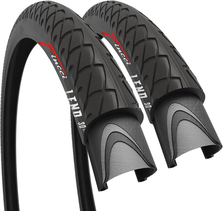 Fincci Fahrradreifen 26 x 2,125 Zoll 54-559 Fahrradmantel Faltbar Slick Reifen für Cityräder Rennrad